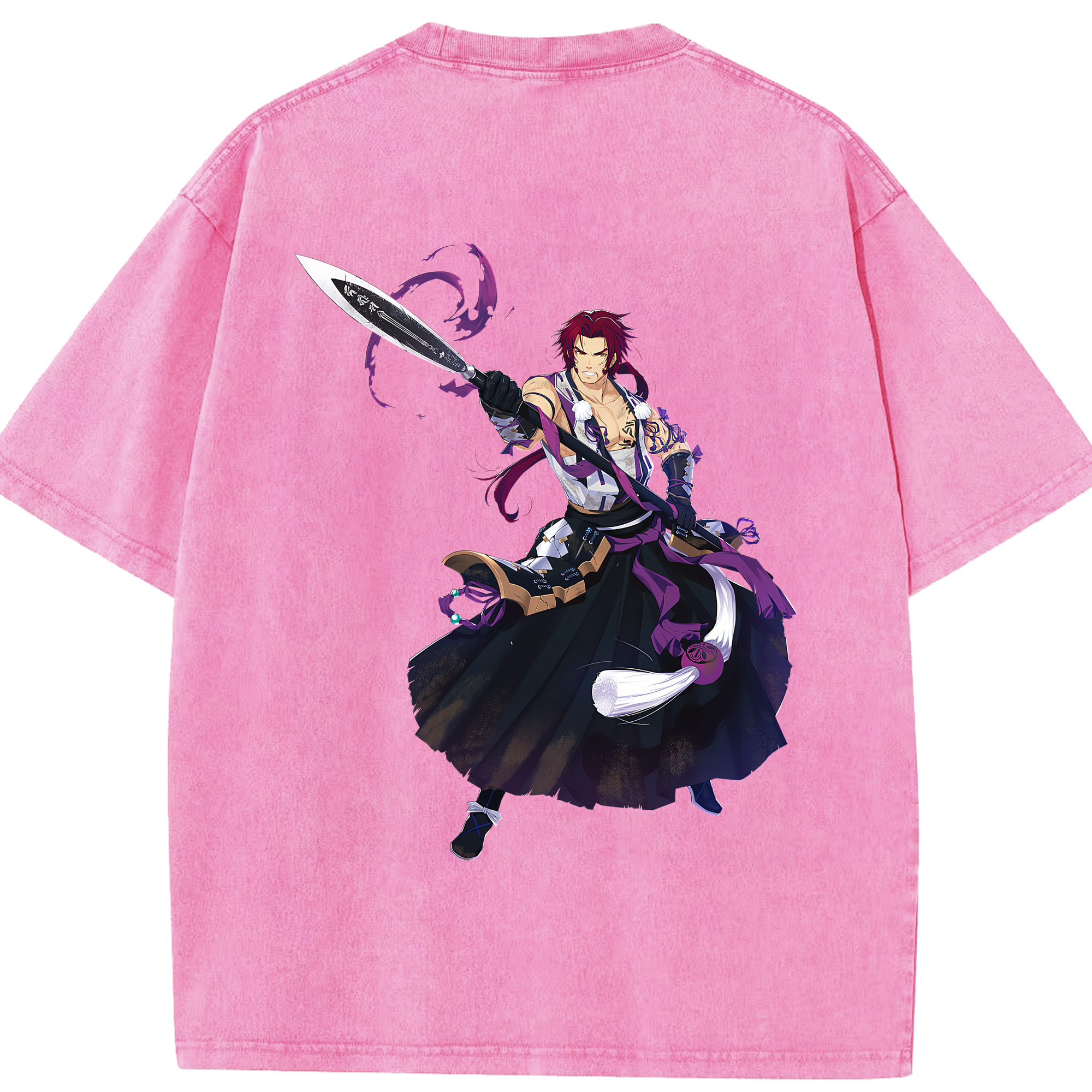（画像用） 刀剣乱舞 Touken Ranbu 綿100% ヴィンテージ風 半袖Tシャツ（背面プリント）